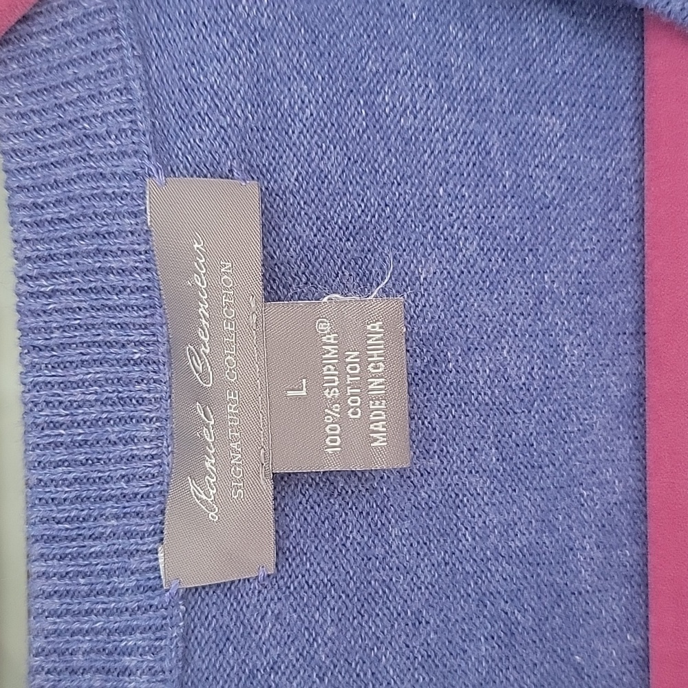 Daniel Cremieux Supima Cotton V Neck Sweater Vest Sz Large - Picture 2 of 7